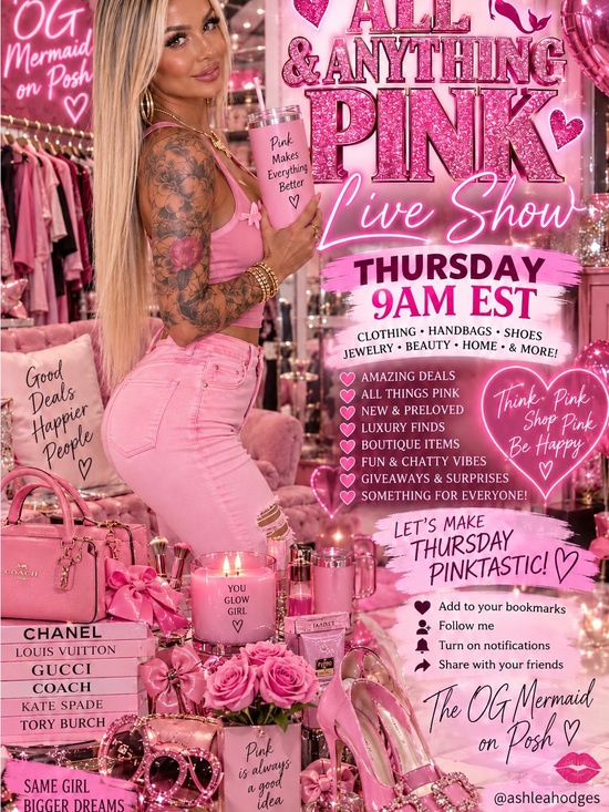 LIGHTS CAMERAS & ACTION Other - 🧜🏼‍♀️🌴(2) OG MERMAID 🧜🏼‍♀️ POSH LIVE SHOW FLYER 🧜🏼‍♀️